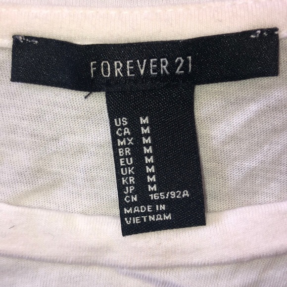 White long sleeve cropped top w/ knotted front - Picture 4 of 4